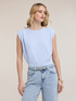 Cropped knit top with straps image number 0