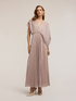 Metallic pleated long dress image number 2