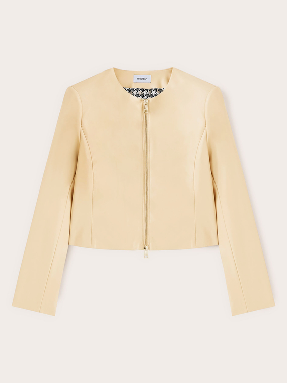 Veste courte en tissu enduit