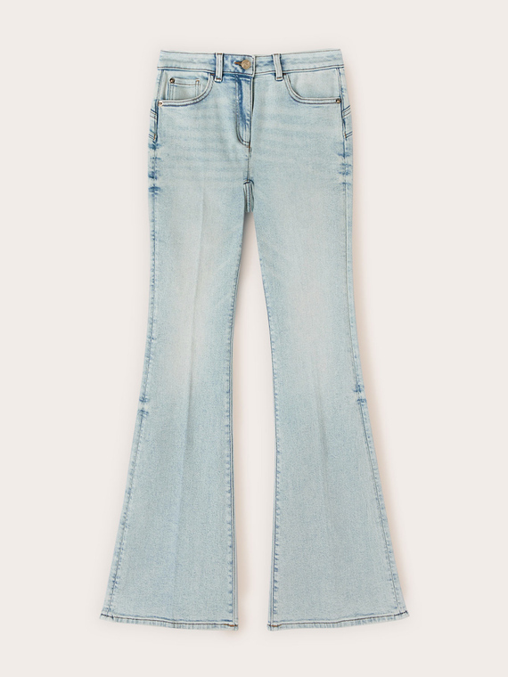 Flare Push-up Jeans mit hoher Taille