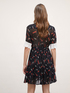 Robe chemisier en georgette motif rouge &agrave; l&egrave;vres image number 1