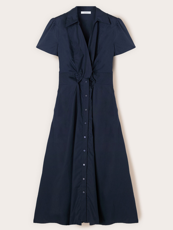 Midi shirtdress in poplin
