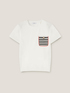 Boxy T-shirt with striped pocket image number 4