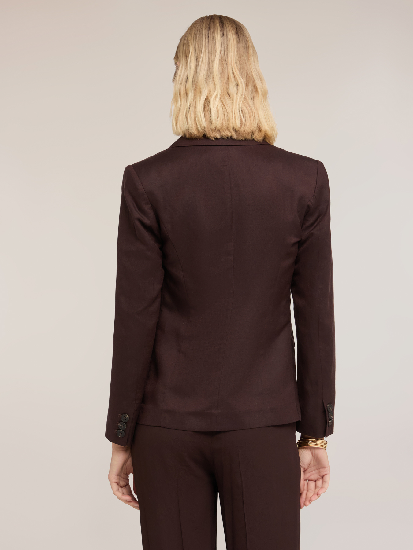 Blazer de mezcla de lino y lyocell image number 1