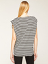 Striped asymmetrical jersey top image number 1