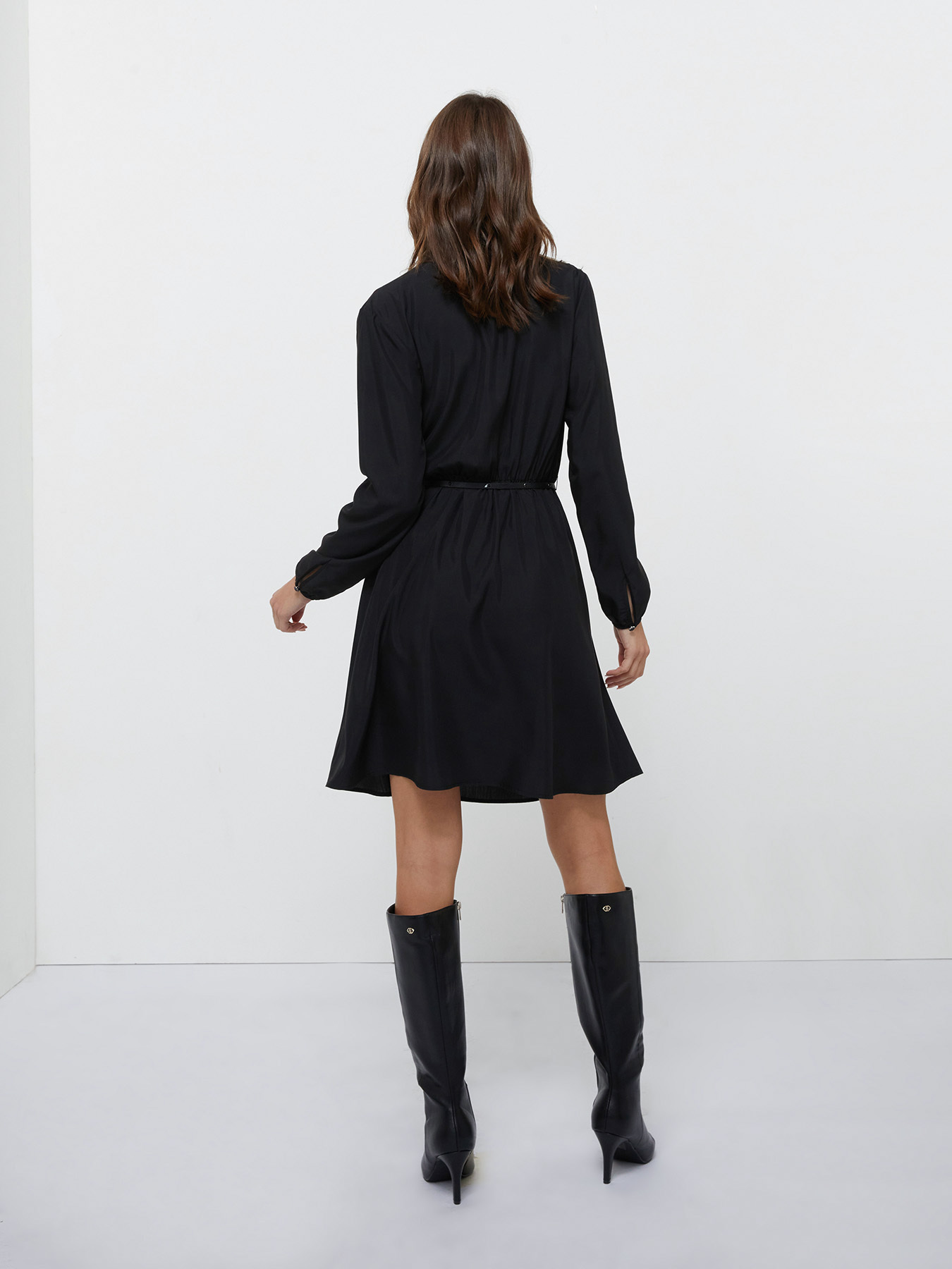 Hemdblusenkleid mit Strassfransen image number 2