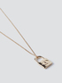 Long necklace with padlock pendant image number 0