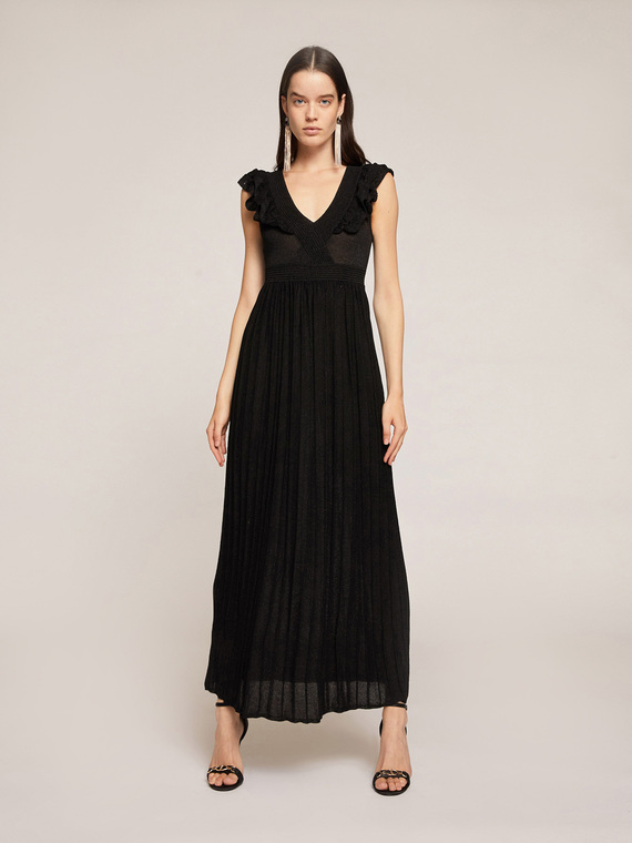 Motivi Vestito lungo in maglia lurex Donna