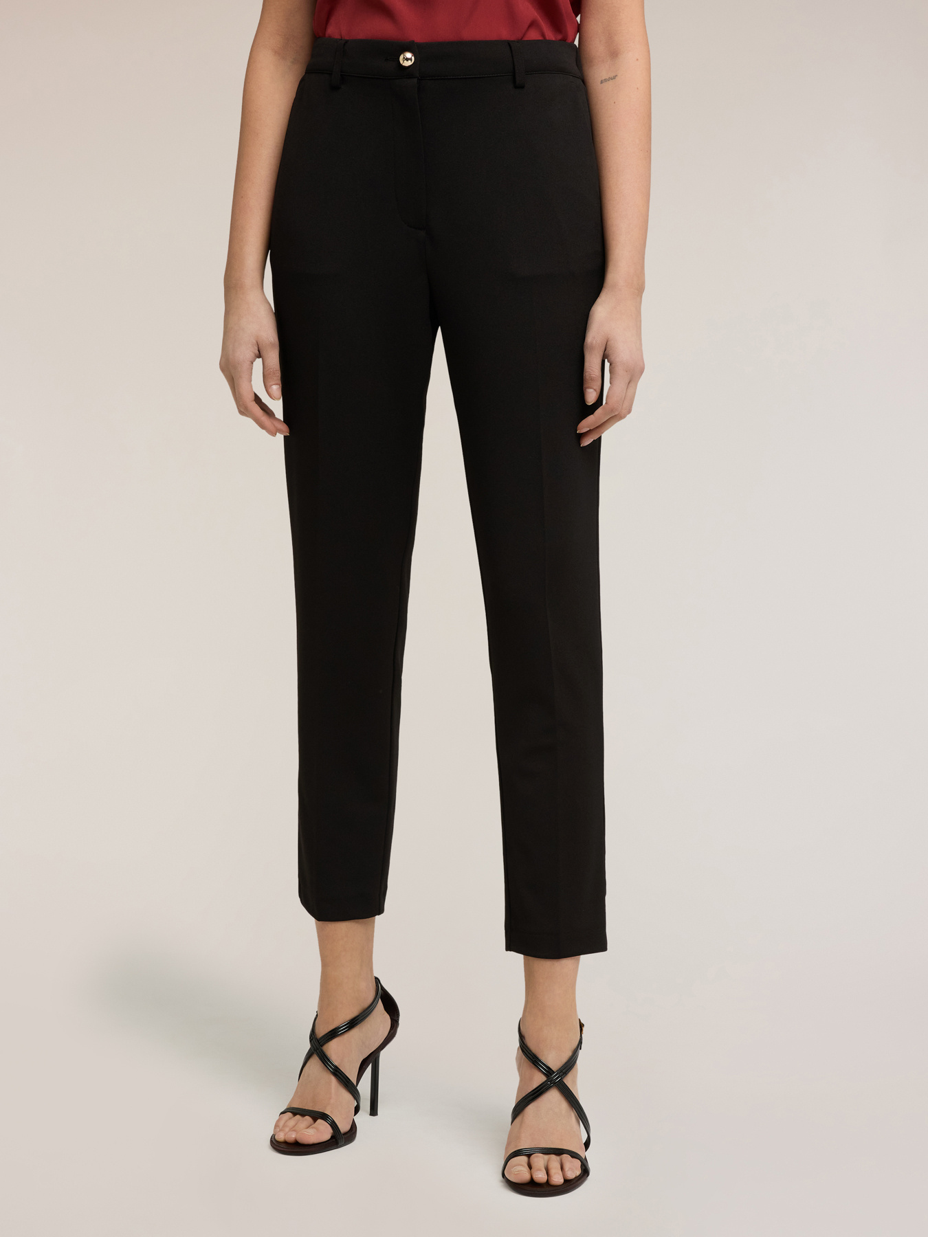 Pantalon chino en jersey cr&ecirc;pe image number 2