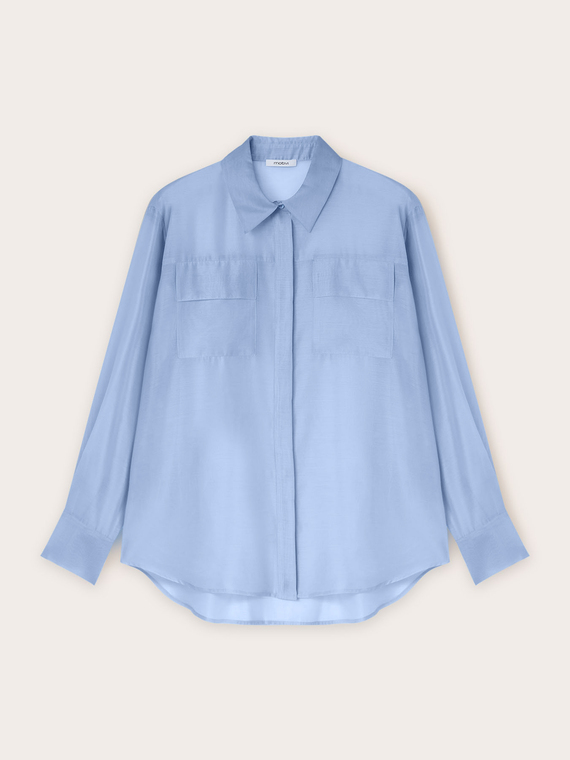 Organza shirt with pockets