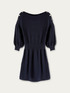 Short knit dress with button feature image number 3