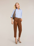 Regular fit linen blend trousers image number 0