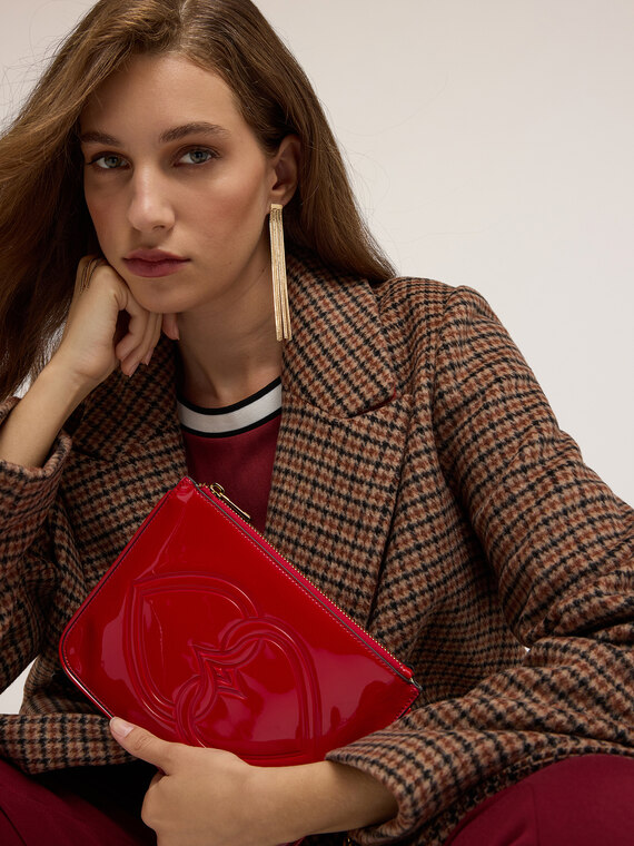 Busta piatta in tessuto spalmato lucido