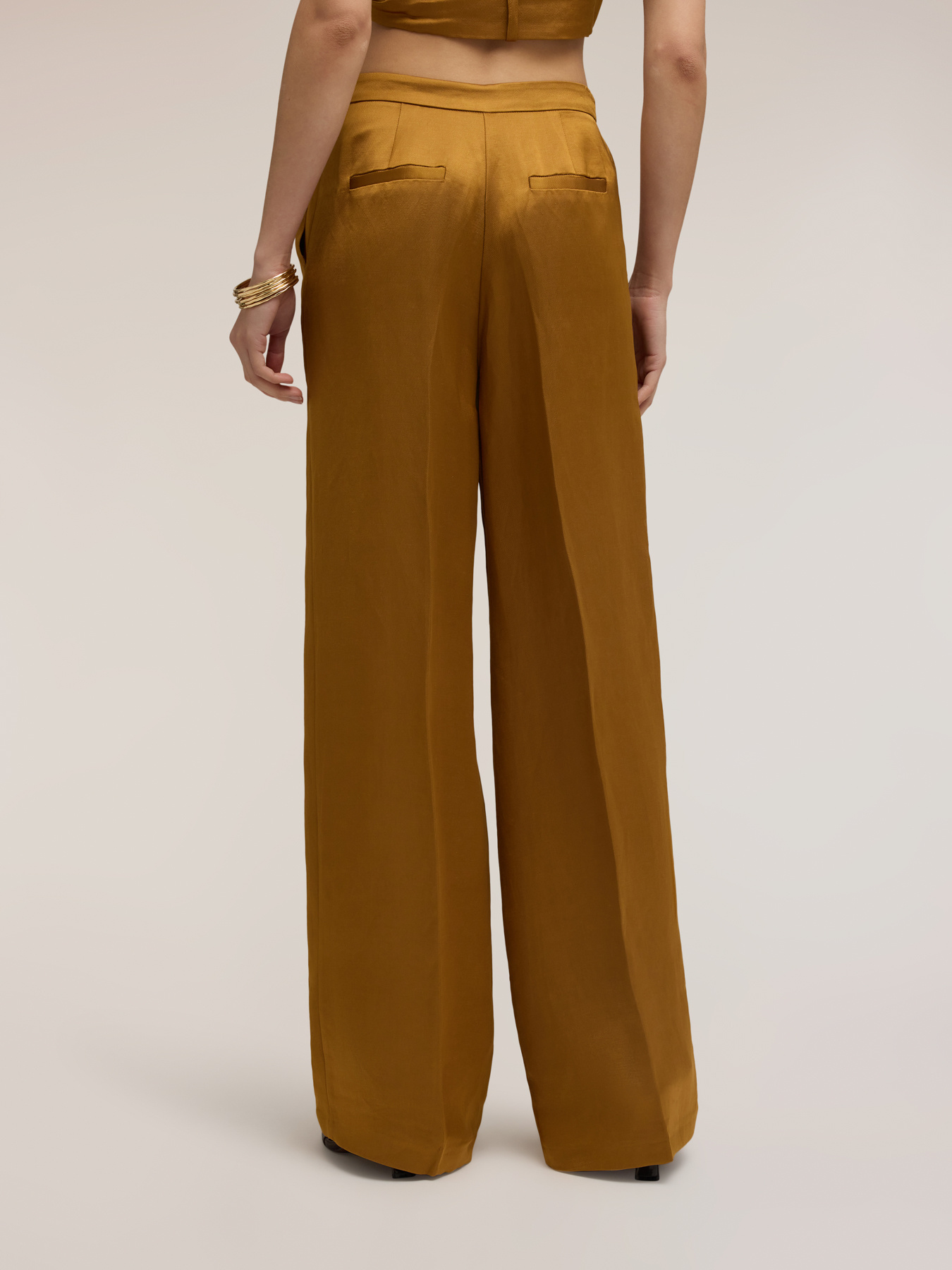 Palazzo-Hose aus Leinenmischung image number 1
