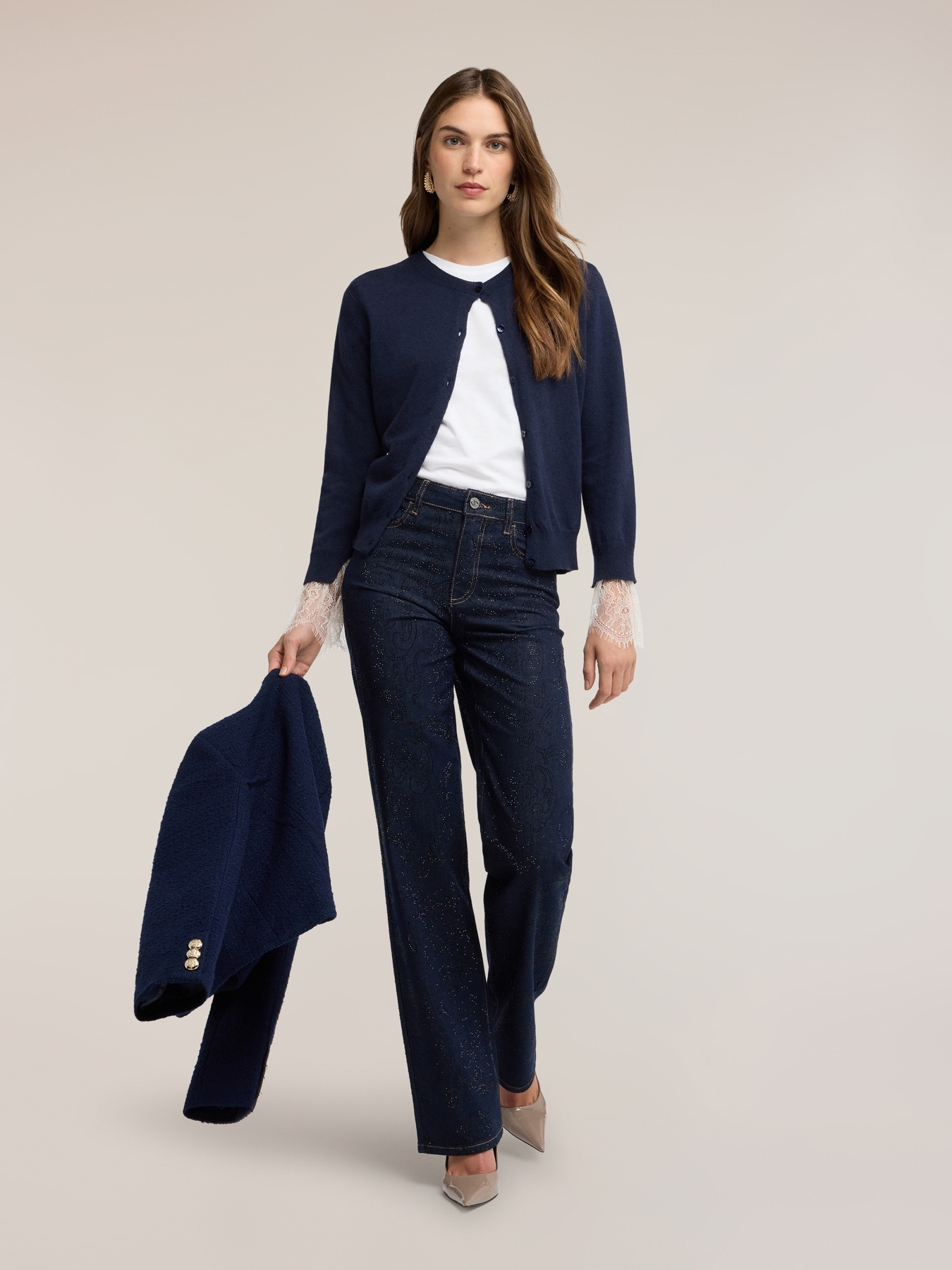 Chaqueta de punto mezcla de cashmere image number 2