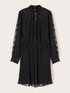 Flare jacquard dress with polka dot pattern image number 4