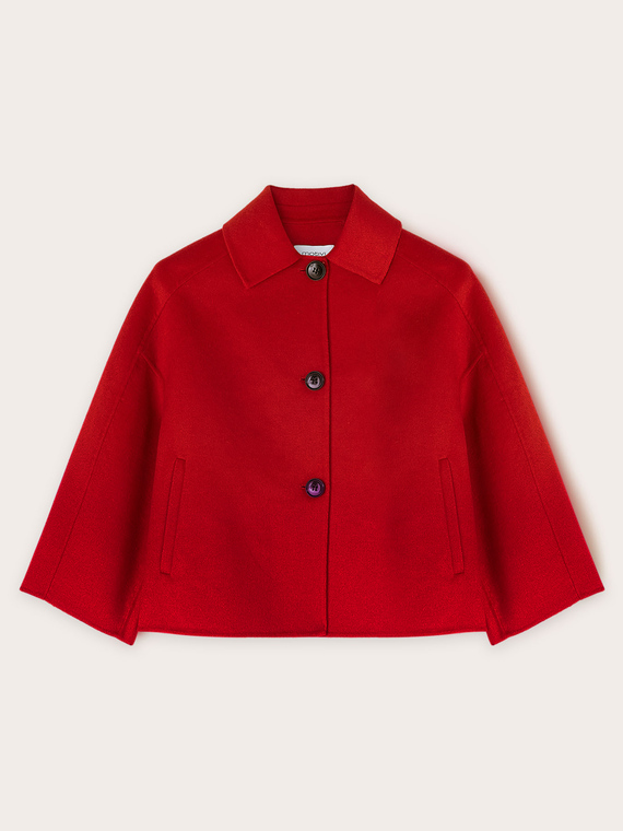 Short wool blend coat