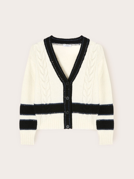 Strickjacke mit Pailletten