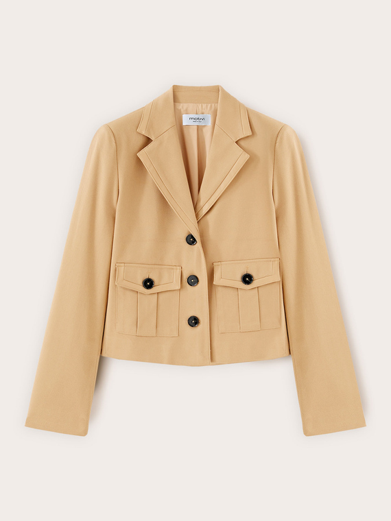 Cotton jacket with pockets