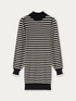 Short striped knit dress image number 3