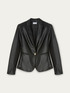 Single-breasted leather effect blazer image number 3