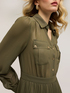 Vestito chemisier in georgette pliss&eacute; image number 3