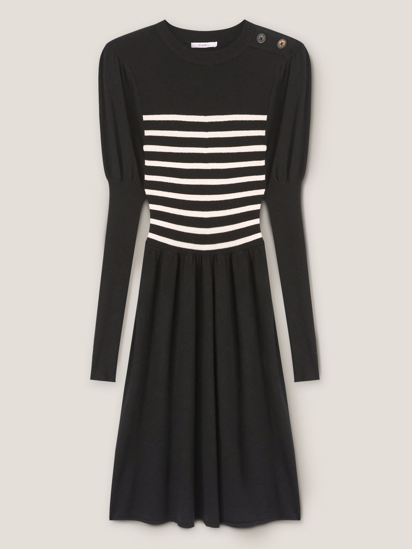 Vestito in maglia con gonna a ruota image number 3