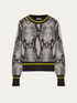 Animal print mohair blend jacquard sweater image number 3