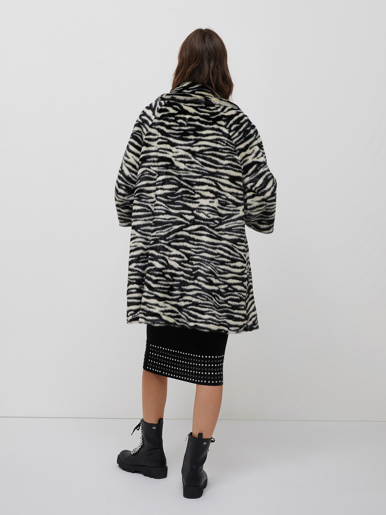 Zebra print teddy coat image number 1