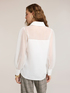 Poplin shirt with semi-sheer inserts image number 1