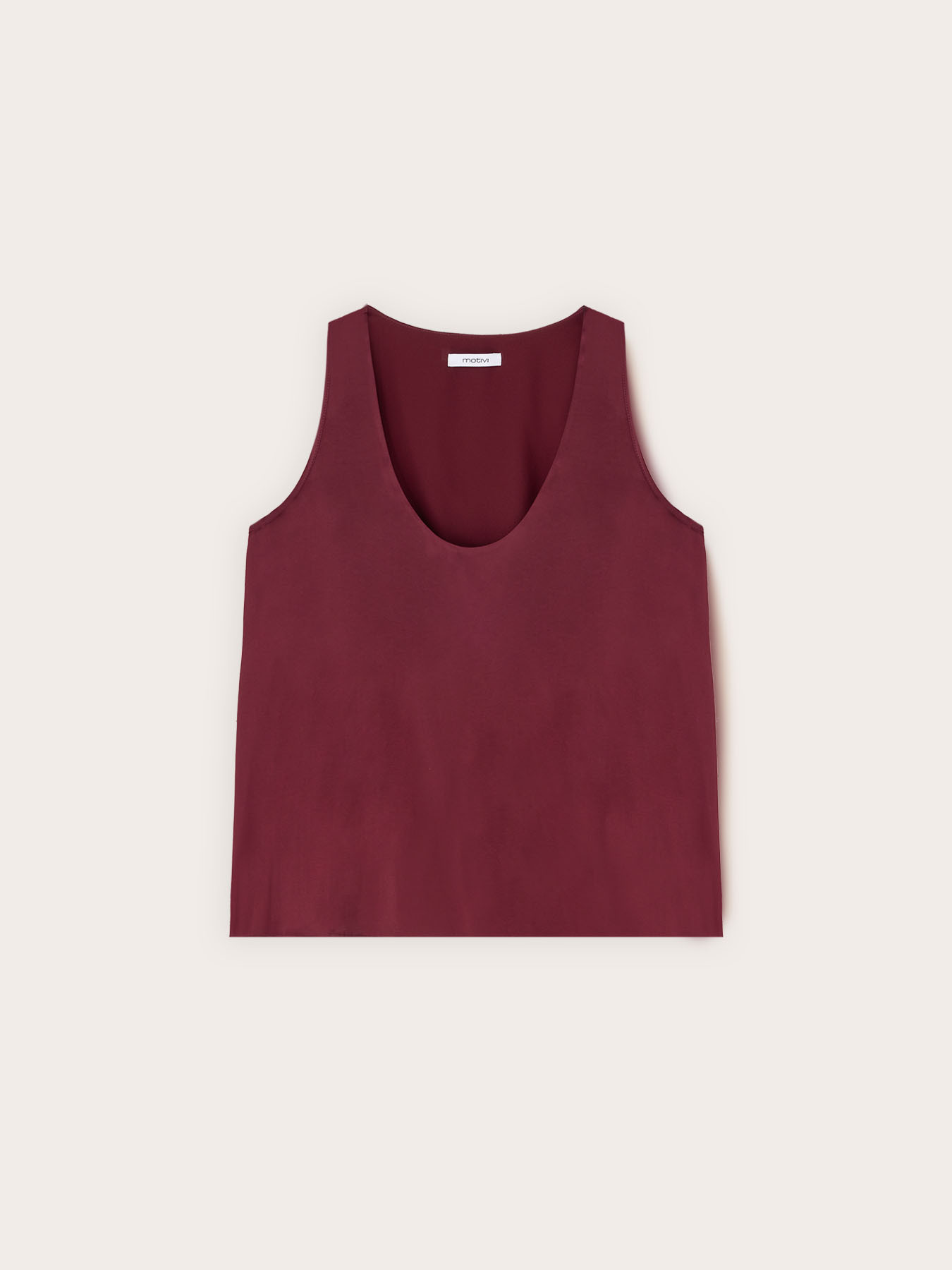 Top aus Viskose-Satin mit tiefem Ausschnitt image number 4