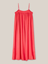 Maxi vestido de satén de color liso image number 3