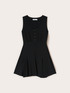 Ausgestelltes Kleid aus Viskose mit geflochtenem G&uuml;rtel image number 3