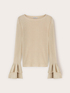 Lurex sweater with ruffled sleeves image number 4