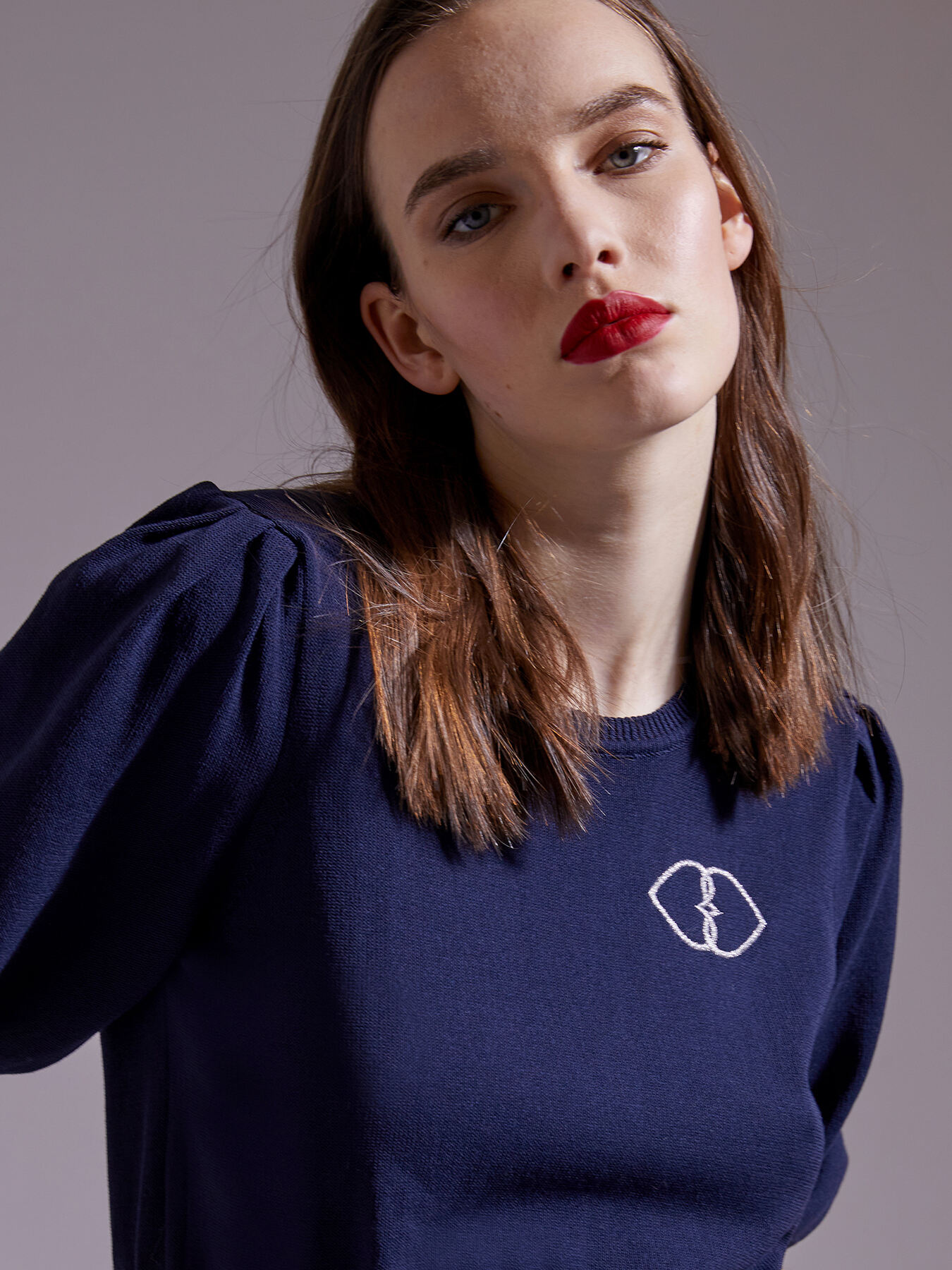 Pullover mit DoubleLove-Stickerei image number 3