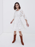 Vestito corto in pizzo macram&egrave; image number 0