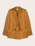 Veste structur&eacute;e double boutonnage en m&eacute;lange de lin image number 4