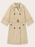 Double-breasted trench coat with loose sleeves image number 3