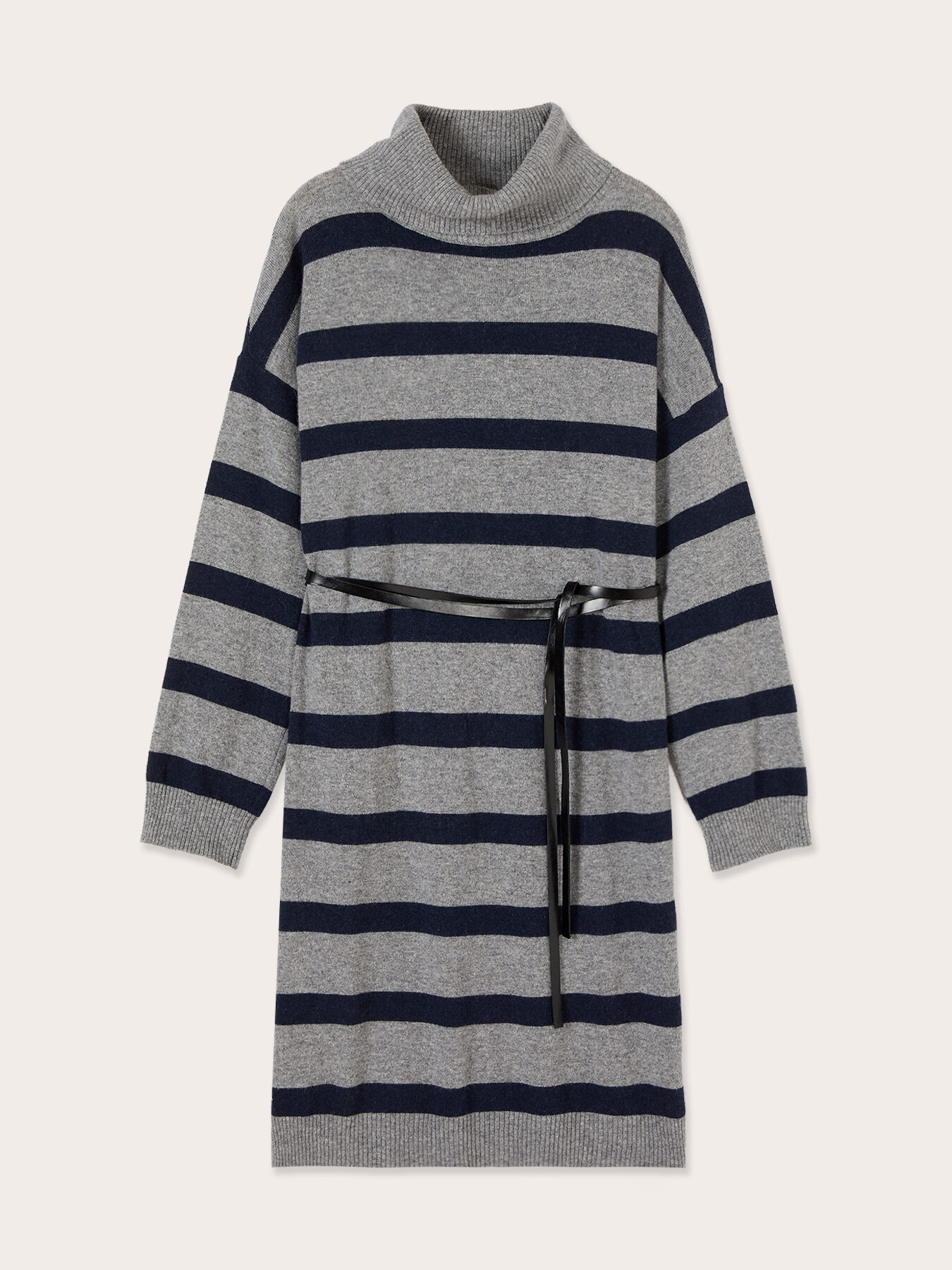 Robe oversize en tricot ray&eacute; image number 4