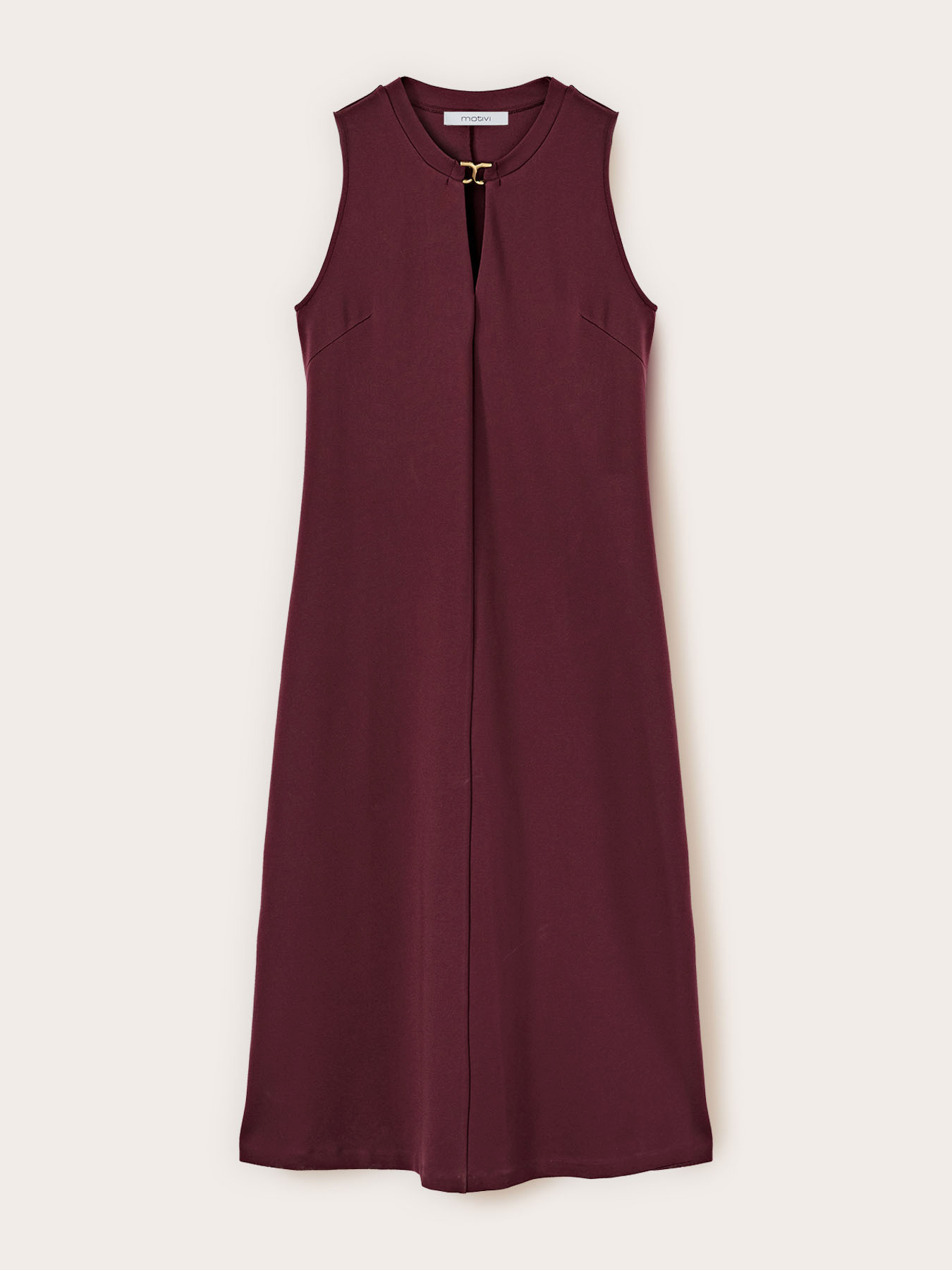 Vestito midi con passante in metallo image number 4