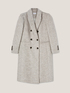Long melange cloth coat with rhinestones image number 3
