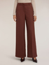 Pantaloni palazzo a vita alta con piega stirata image number 2