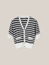 Striped cardigan with short sleeves image number 3