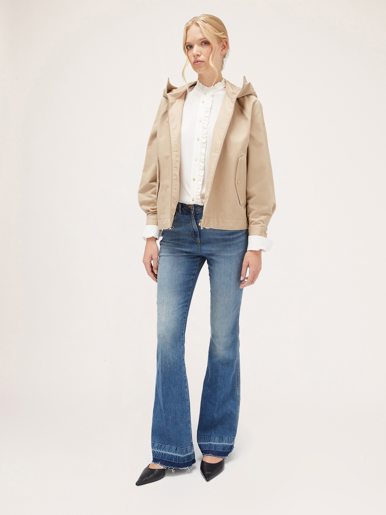 Cotton parka with hood image number 3