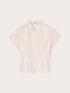 Camicia in mussola a righe lurex image number 4