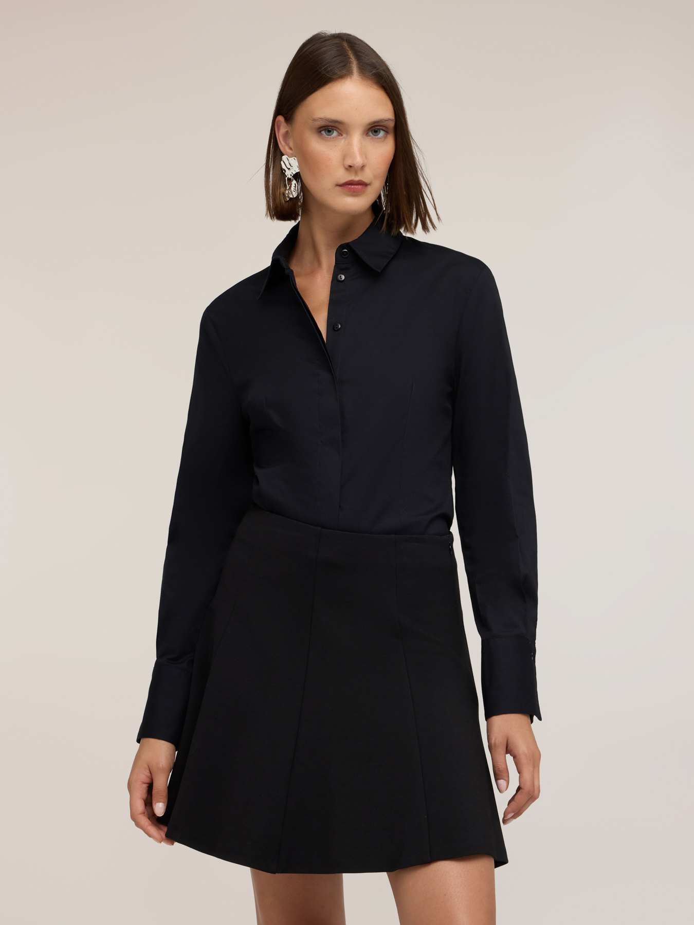 Cotton poplin shirt image number 0
