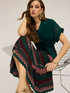 Chevron pattern knit skirt image number 3