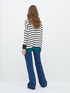 Striped knit pullover image number 1