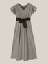 Rochie lungă din jerseu cu dungi image number 3