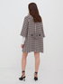 Chequered pattern pea coat image number 1